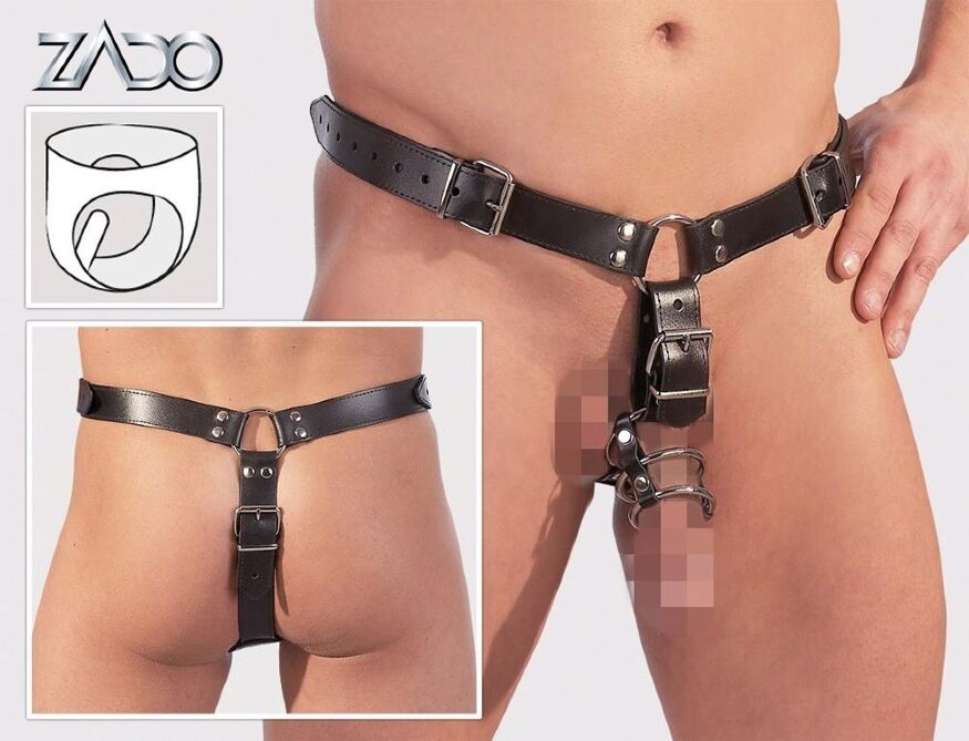 Трусы БДСМ Men's Leather String S/M