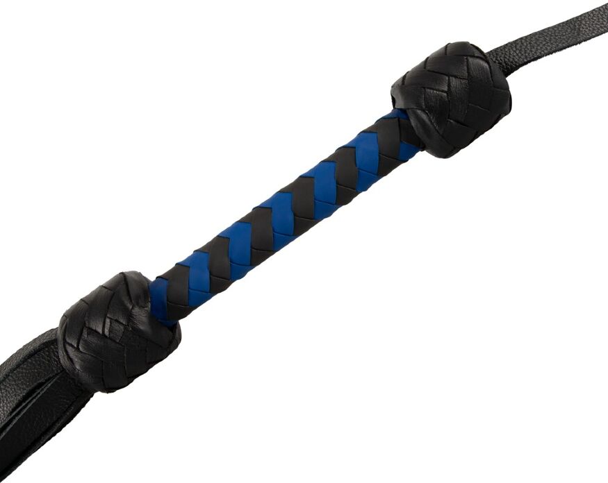Флогер кожаный Leather flogger black/royal