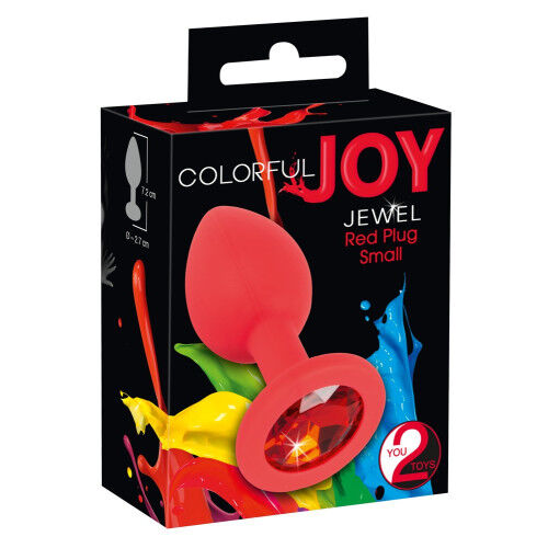 Анальна пробка  - Colorful Joy Jewel Red Plug Small