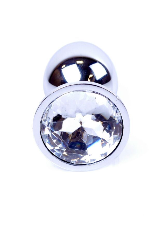 Анальна пробка - Jewellery Silver Plug Clear