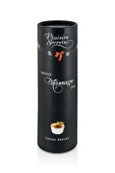 Массажное масло Plaisirs Secrets Creme Brulee (59 мл) с афродизиаками съедобное, подарочная упаковка