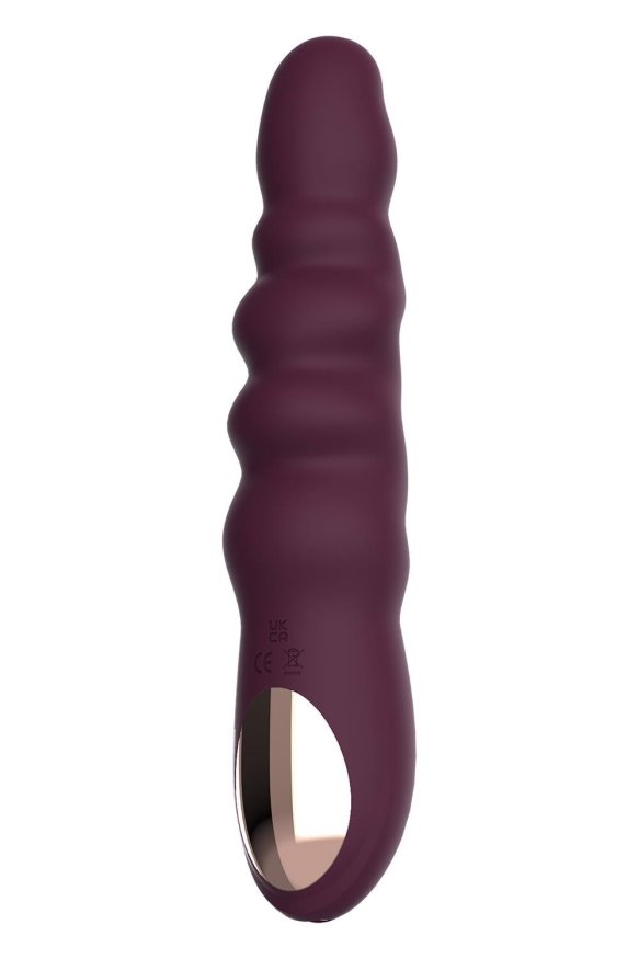 Вибратор классический рельефный Dream Toys ESSENTIALS Ripped Power Vibe, фиолетовый