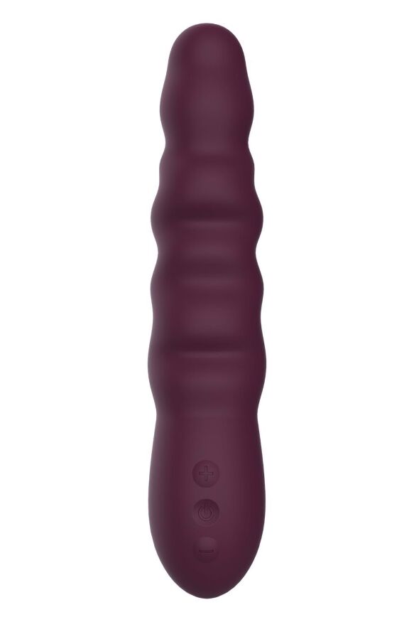 Вибратор классический рельефный Dream Toys ESSENTIALS Ripped Power Vibe, фиолетовый