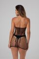 Короткое платье в сеточку Dania Besired, черное, One Size