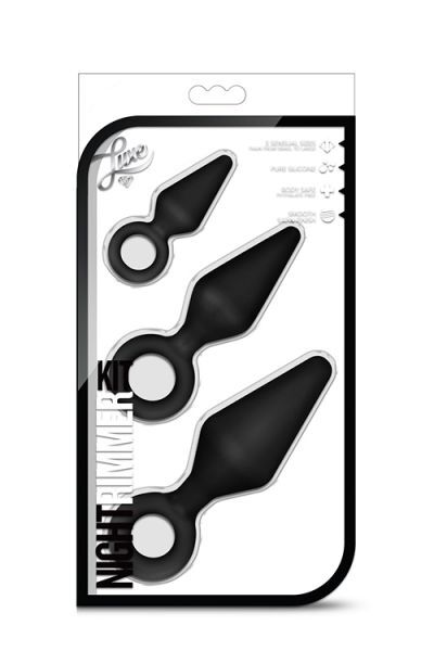 Набор анальных пробок LUXE WEARABLE NIGHT RIMMER KIT BLACK