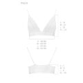 Эластичный топ с кружевом PS001 TOP white L - Passion