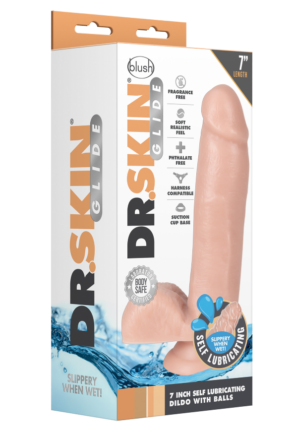 Фаллоимитатор самосмазывающийся Blush DR. SKIN 7INCH SELF LUBRICATING DILDO