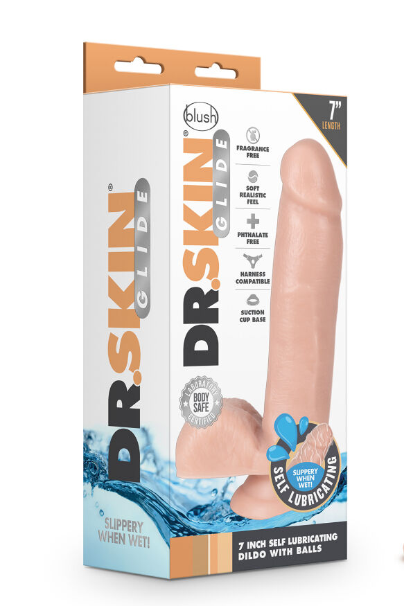 Фаллоимитатор самосмазывающийся Blush DR. SKIN 7INCH SELF LUBRICATING DILDO
