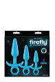 Набор светящихся анальных пробок NS Novelties FIREFLY PRINCE KIT BLUE