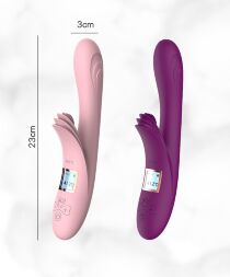 Роскошный вибратор для двойной стимуляции в футуристическом дизайне - Lilo USB Pink