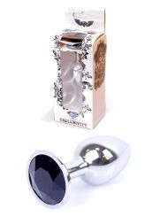 Анальна пробка - Jewellery Silver Plug Black