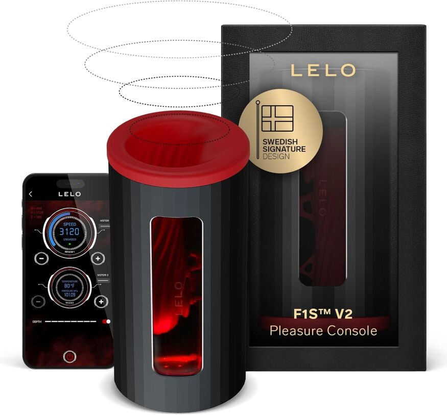 Смарт мастурбатор LELO F1S V2 Red, вібрації, технологія SENSONIC, гра в застосунку