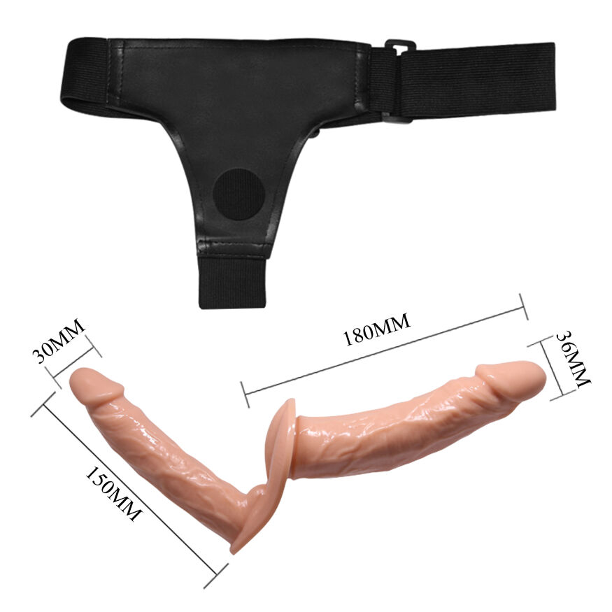 Подвійний жіночий страпон- Ultra Passionale Harness Double Dildos Plus Strap On 7.1"+5.9"
