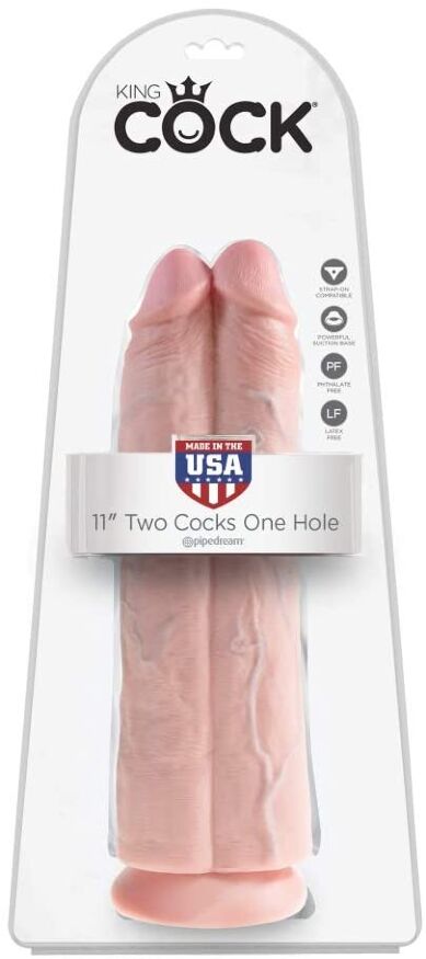 Фаллоимитатор - два члена в одно отверстие Pipedream Two Cocks One Hole 11 Inch
