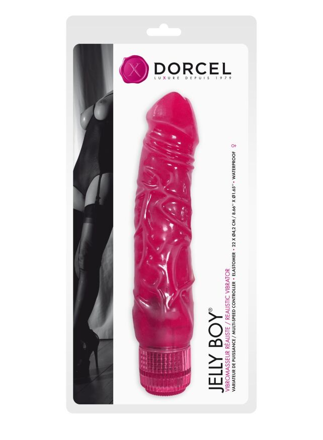 Вибратор Dorcel Jelly Boy, диаметр 4,2см ТПЕ, плавная регулировка мощности вибрации