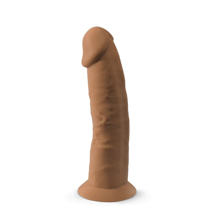 Фаллоимитатор SilexD Henry Caramel (MODEL 2 size 7.5in), двухслойный, силикон+Silexpan, диаметр 4,8см