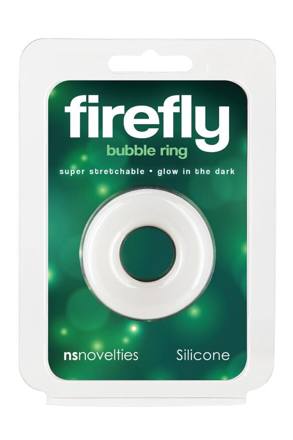 Эрекционное кольцо для пениса NS Novelties Firefly светящееся в темноте, белое