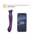 Смартвібратор 3в1 Zalo  -  Queen Set Twilight Purple, пульсівна перлина та вакуум, кристал Swarovski