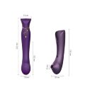 Смартвібратор 3в1 Zalo  -  Queen Set Twilight Purple, пульсівна перлина та вакуум, кристал Swarovski