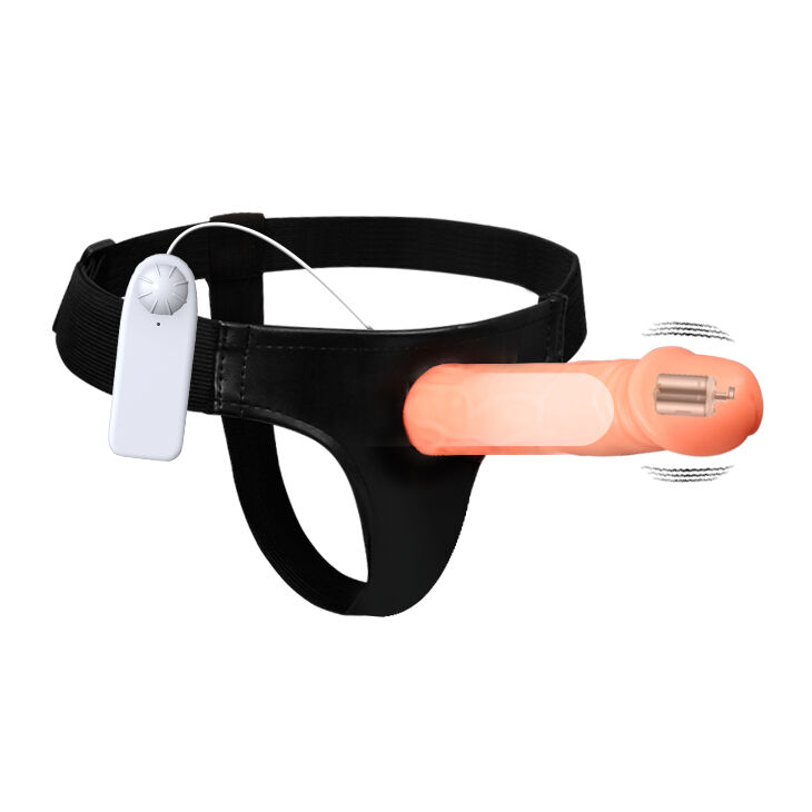 Фаллопротез с вибрацией – Baile Jessica Strap On Vibrating, 17 см