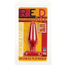 Анальная пробка Doc Johnson Red Boy - Medium 5.5 Inch, макс. диаметр 4см