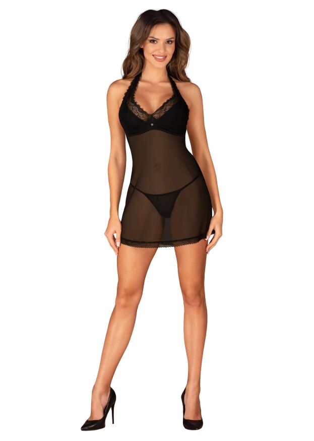 Пеньюар Obsessive Medilla chemise &amp; thong XS/S