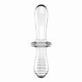 Двойной стеклянный фаллоимитатор Satisfyer Double Crystal Transparent прозрачный