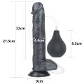 Фалоімітатор з імітацією еякуляції- Squirt Extreme Dildo 11" Black