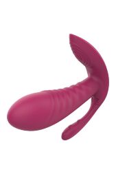 Масажер-вібратор рельєфний Dream Toys Essentials з потрійною стимуляцією, червоний
