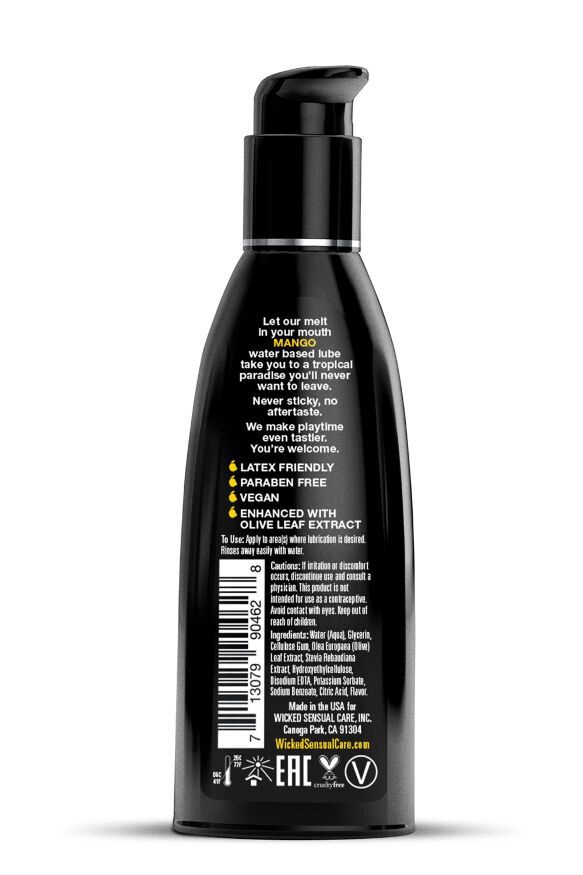 Съедобный лубрикант со вкусом Манго WICKED AQUA MANGO LUBE 60ML