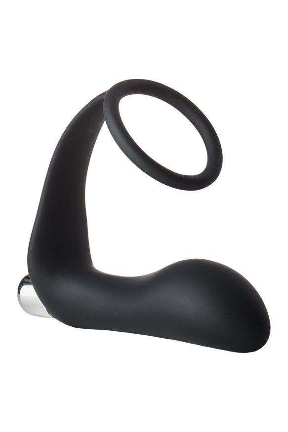 Анальна пробка з еррекційним кільцем FANTASSTIC VIBRATING ANAL PLUG WITH COCKRING BLACK