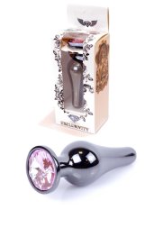 Анальна пробка - Jewellery Dark Silver Long Plug Pink