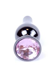 Анальна пробка - Jewellery Dark Silver Long Plug Pink