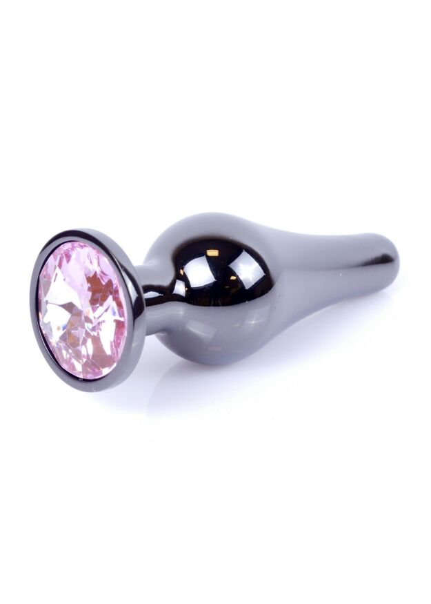 Анальна пробка - Jewellery Dark Silver Long Plug Pink