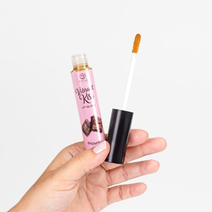Блеск для губ с эффектом вибрации - Secret Play Brownie Lip Gloss Vibrant Kiss
