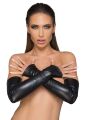 Митенки Noir Handmade F213 Elastic eco leather fingerless gloves, M, экокожа