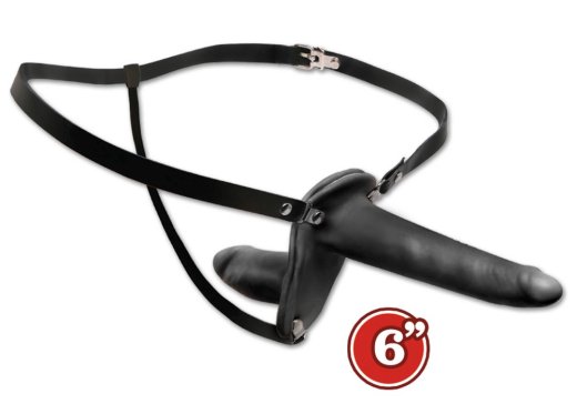 Страпон двойной тонкий Pipedream Double Penetrix Strap-On ⌀ 2,6 см &mdash; 