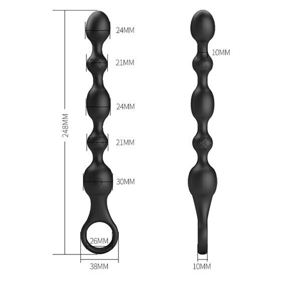 Анальний вібро стимулятор - Pretty Love Van Anal Beads Black