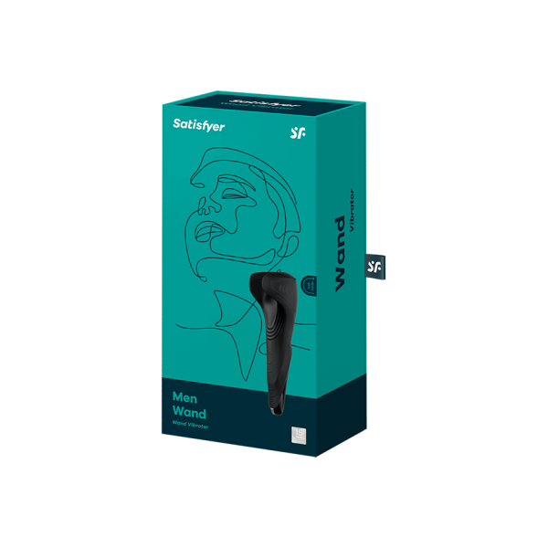 Ергономічний мастурбатор для чоловіків із вібрацією Satisfyer Men Wand, чорний
