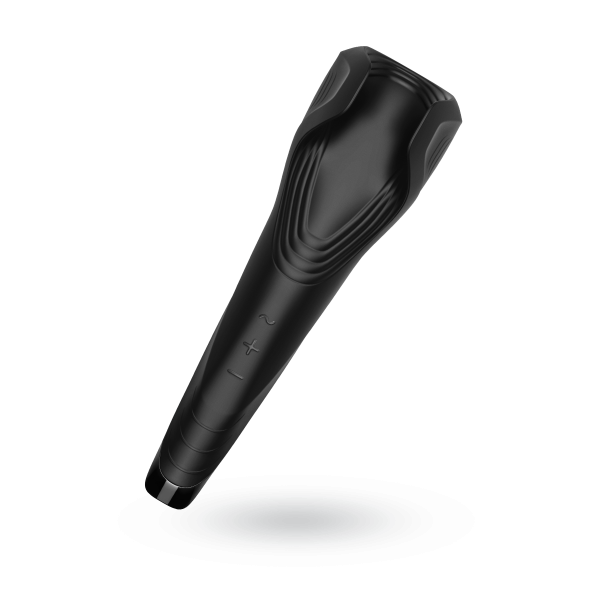 Ергономічний мастурбатор для чоловіків із вібрацією Satisfyer Men Wand, чорний