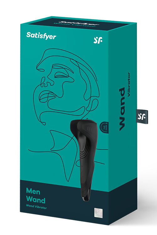 Ергономічний мастурбатор для чоловіків із вібрацією Satisfyer Men Wand, чорний