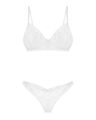 Комплект Obsessive Alissium 2-pcs set, XS/S, кружево, лиф с мягкой чашкой, трусики танга