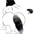 Анальная пробка с хвостом Енот, Raccoon Tail M