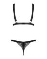 Комплект бюстгальтер и трусики Obsessive Eloissa set Black S/M