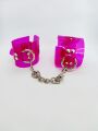 Нручиники DS Fetish Handcuffs transparent purple