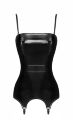 Корсет с подвязками для чулок Noir Handmade F381 Dominae Venom PVC corset-belt S