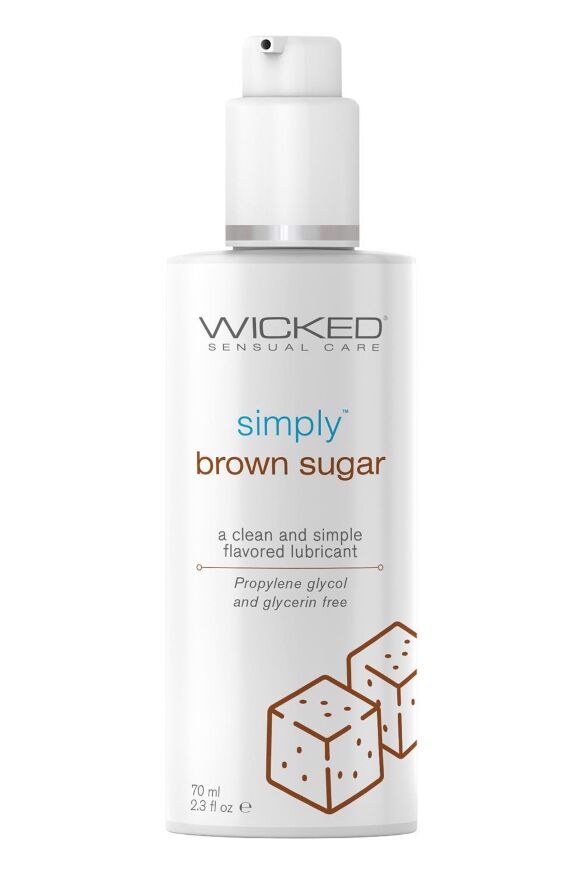 Лубрикант оральний Wicked Simply Brown Sugar на водній основі зі смаком коричневого цукру, 70 мл