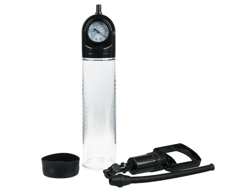 Вакуумная помпа с манометром CANWIN Penis Pump Men Powerup - P928