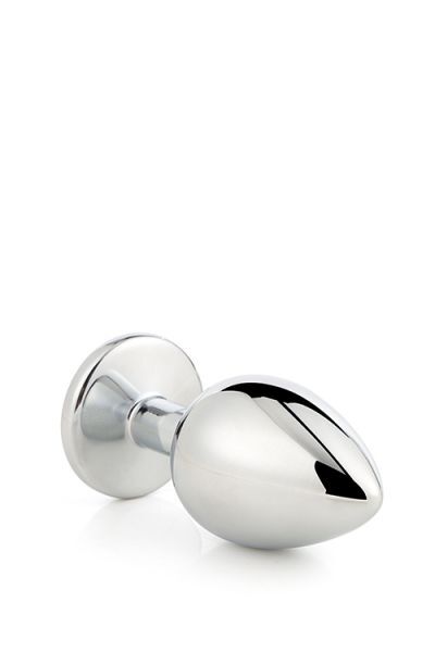 Анальная пробка с камнем GLEAMING LOVE SILVER PLUG LARGE