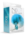 Анальная пробка с хвостом Global Novelties NIXIE METAL BUTT PLUG WITH OMBRE TAIL, BLUE METALLIC
